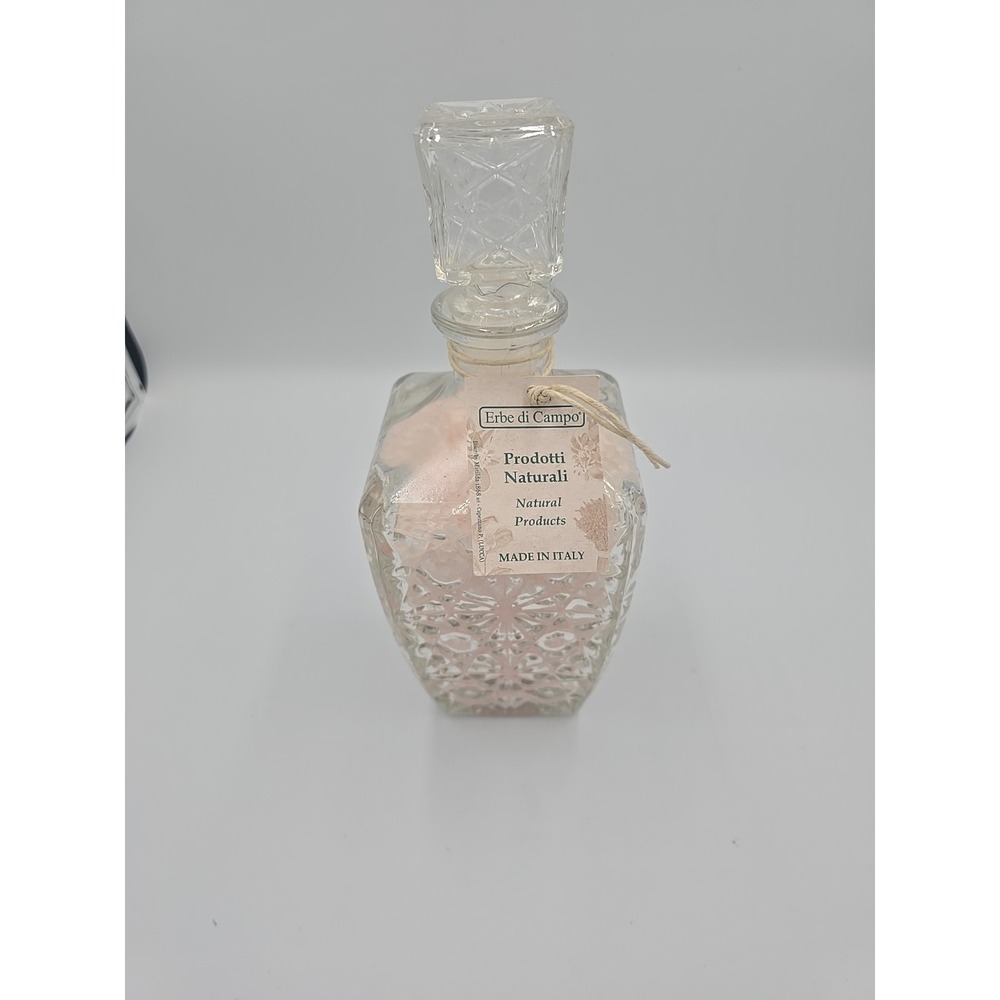 Decorative Glass‎ DECANTER ITALY BATH SALTS Natural Pink GRAPEFRUIT